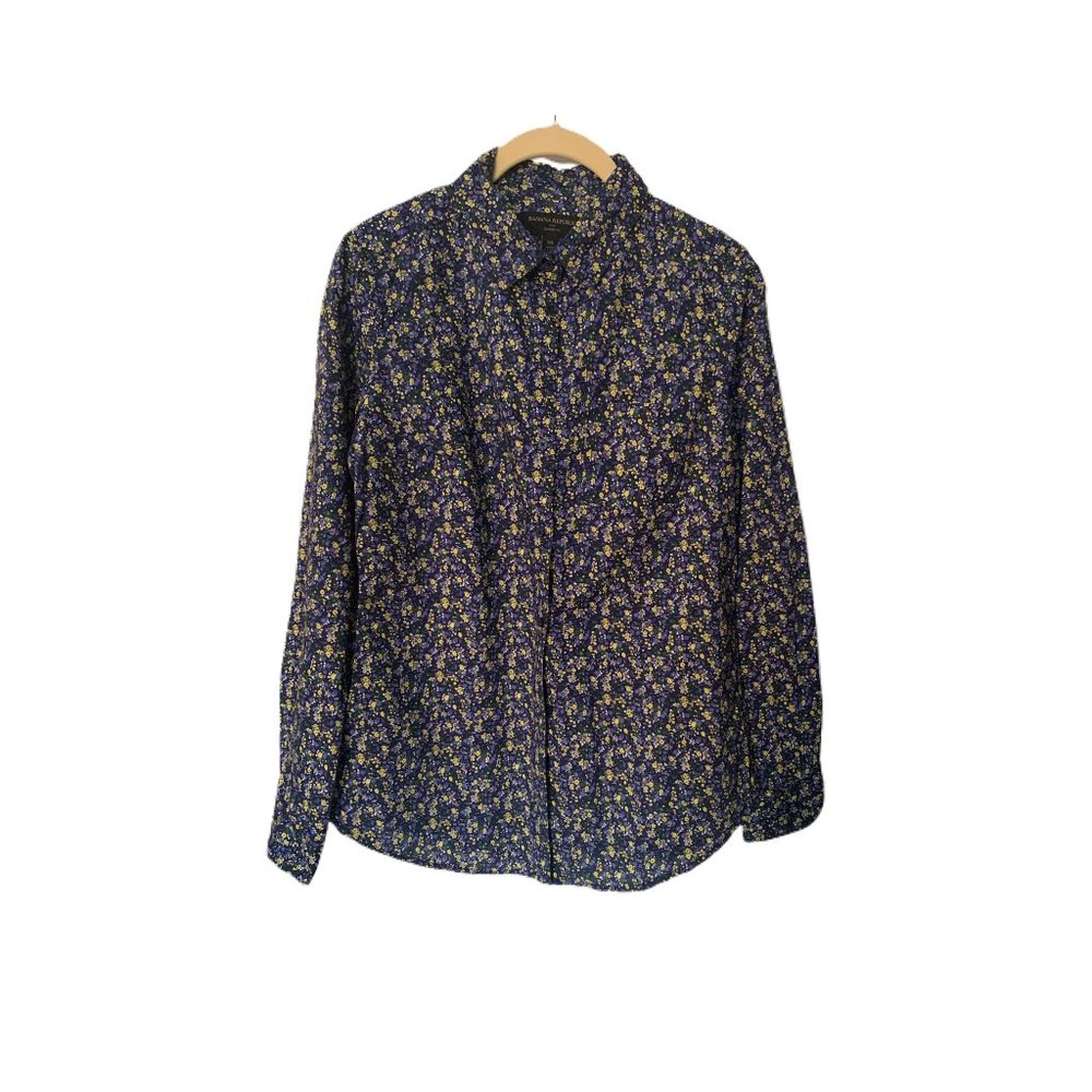 Banana Republic Factory Floral Button Down Top